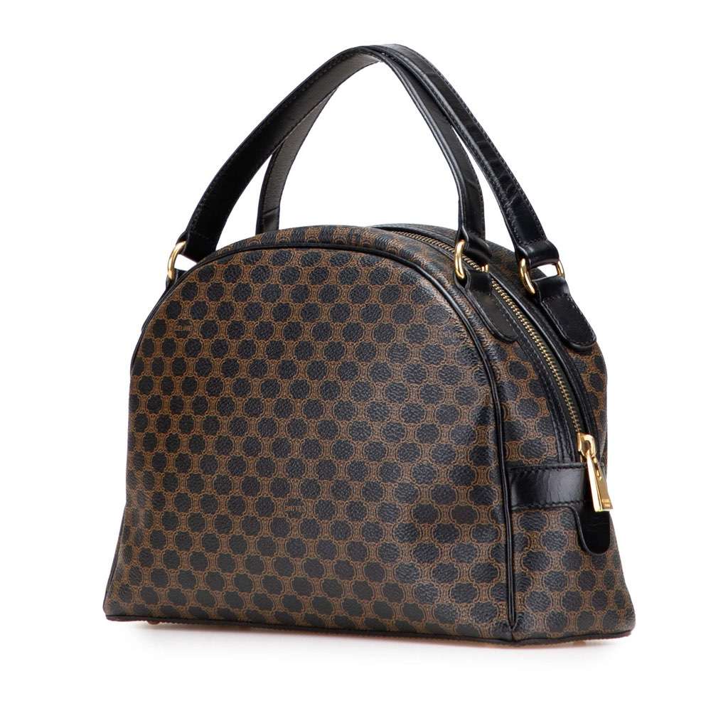 Celine Macadam Coated Canvas Handbag - 2