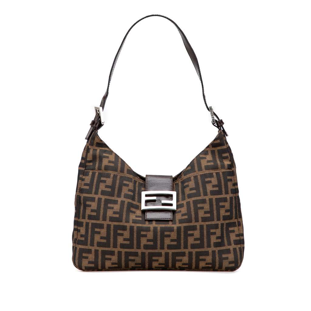 Fendi Zucca Canvas Shoulder Bag