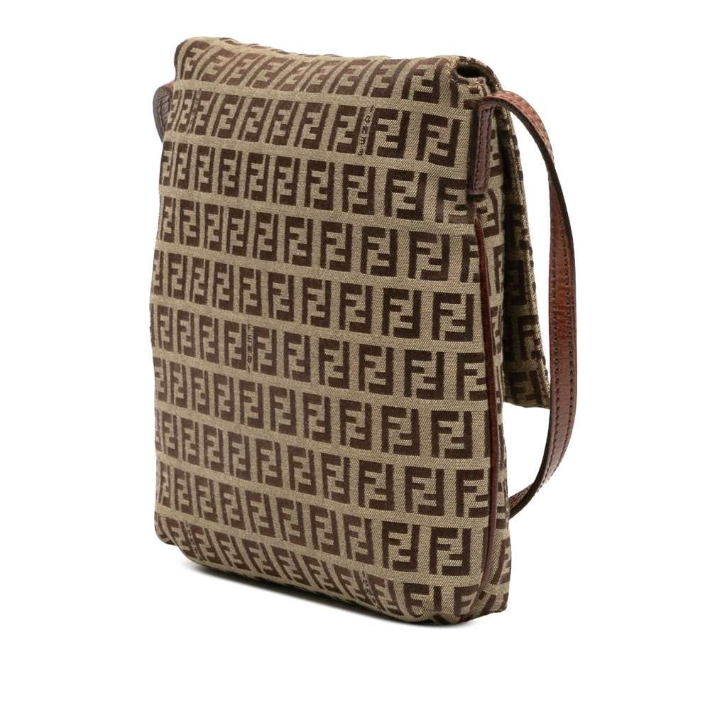 Fendi Zucchino Canvas Crossbody - Back view