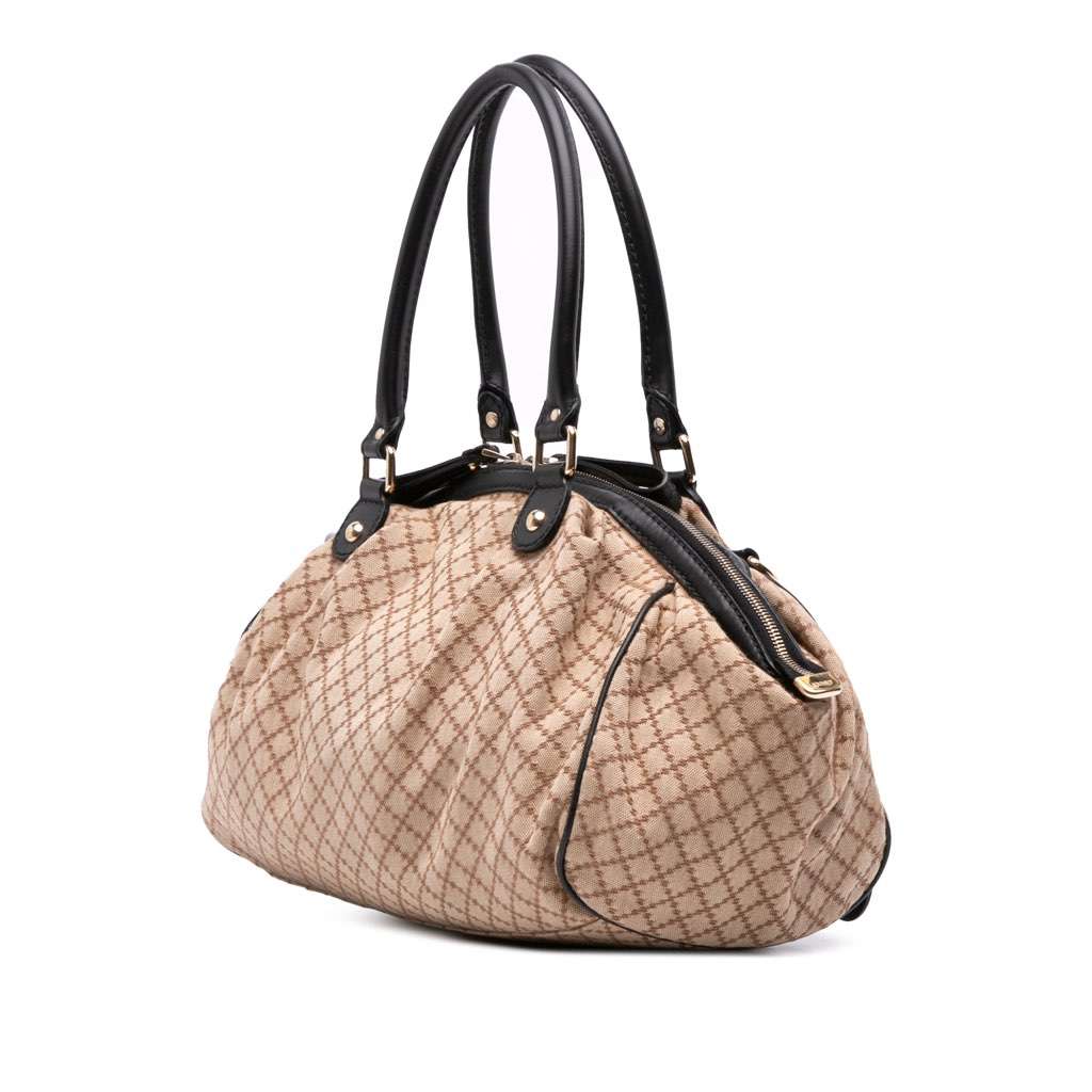 Gucci Diamante Canvas Sukey Satchel - Back view