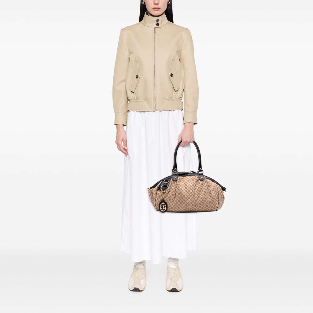 Gucci Diamante Canvas Sukey Satchel - Image 13