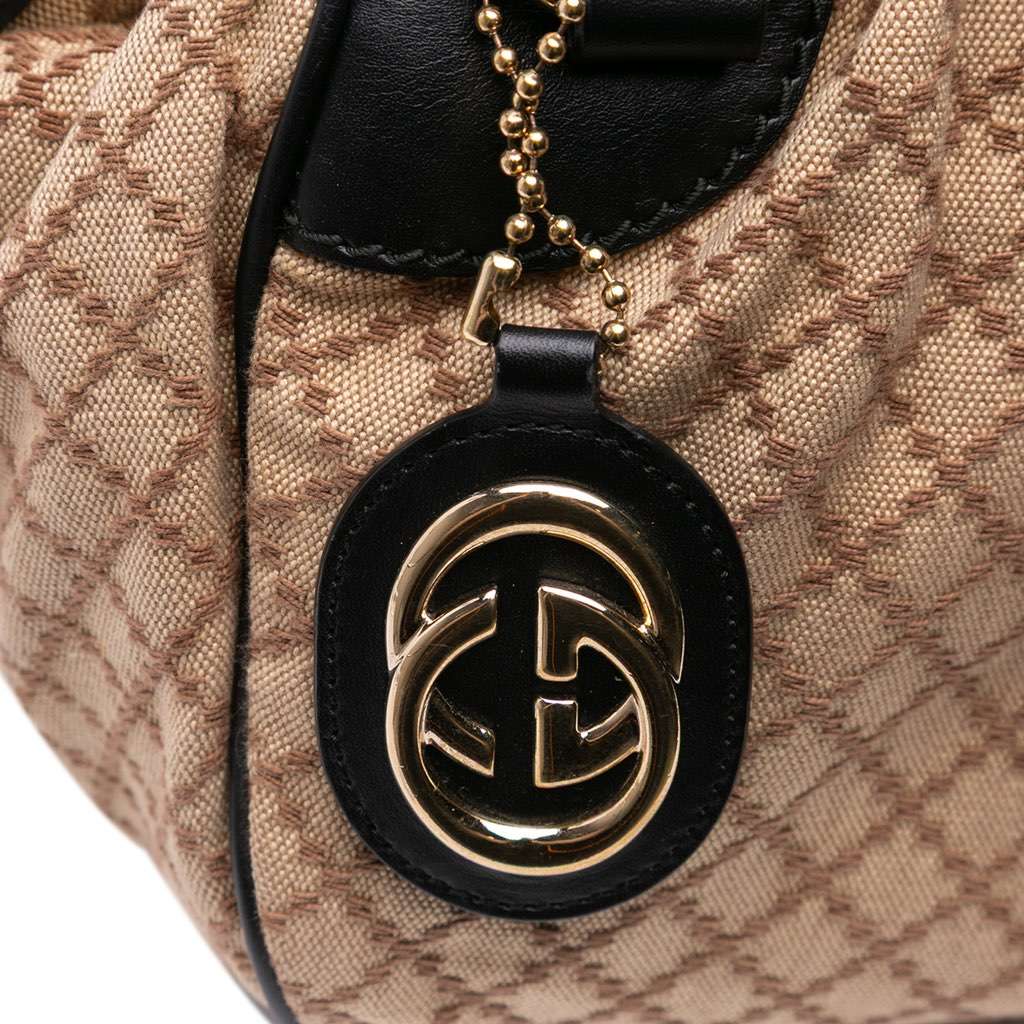Gucci Diamante Canvas Sukey Satchel - Image 12
