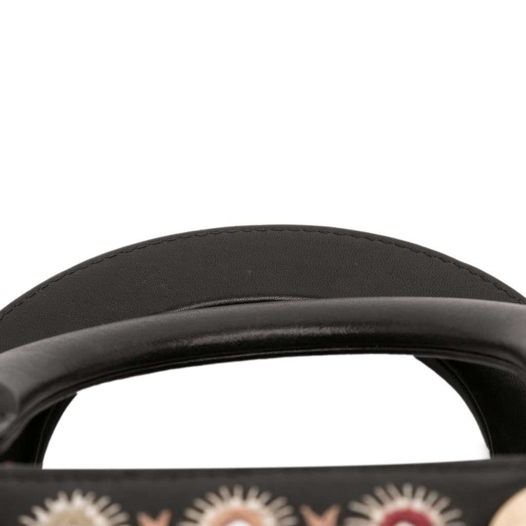 Dior Mini Calfskin Beaded Embroidered Lady Dior - Image 11