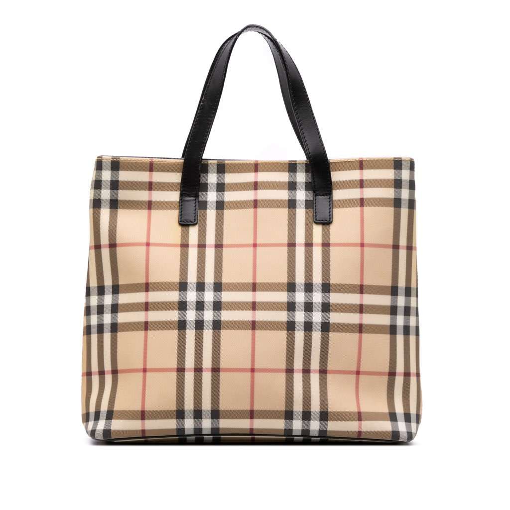 Burberry House Check Coated Canvas Tote
