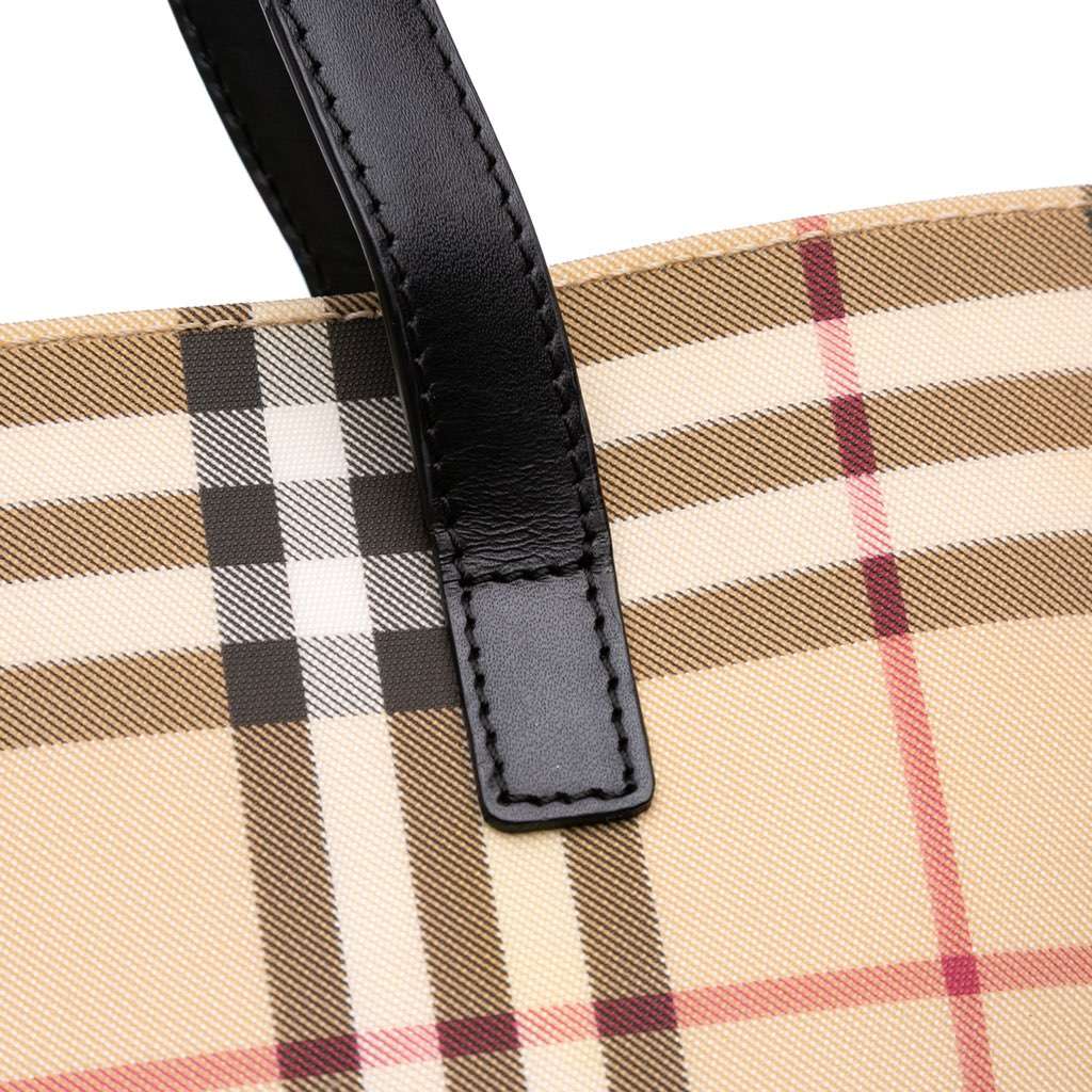 Burberry House Check Coated Canvas Tote - Detail 1