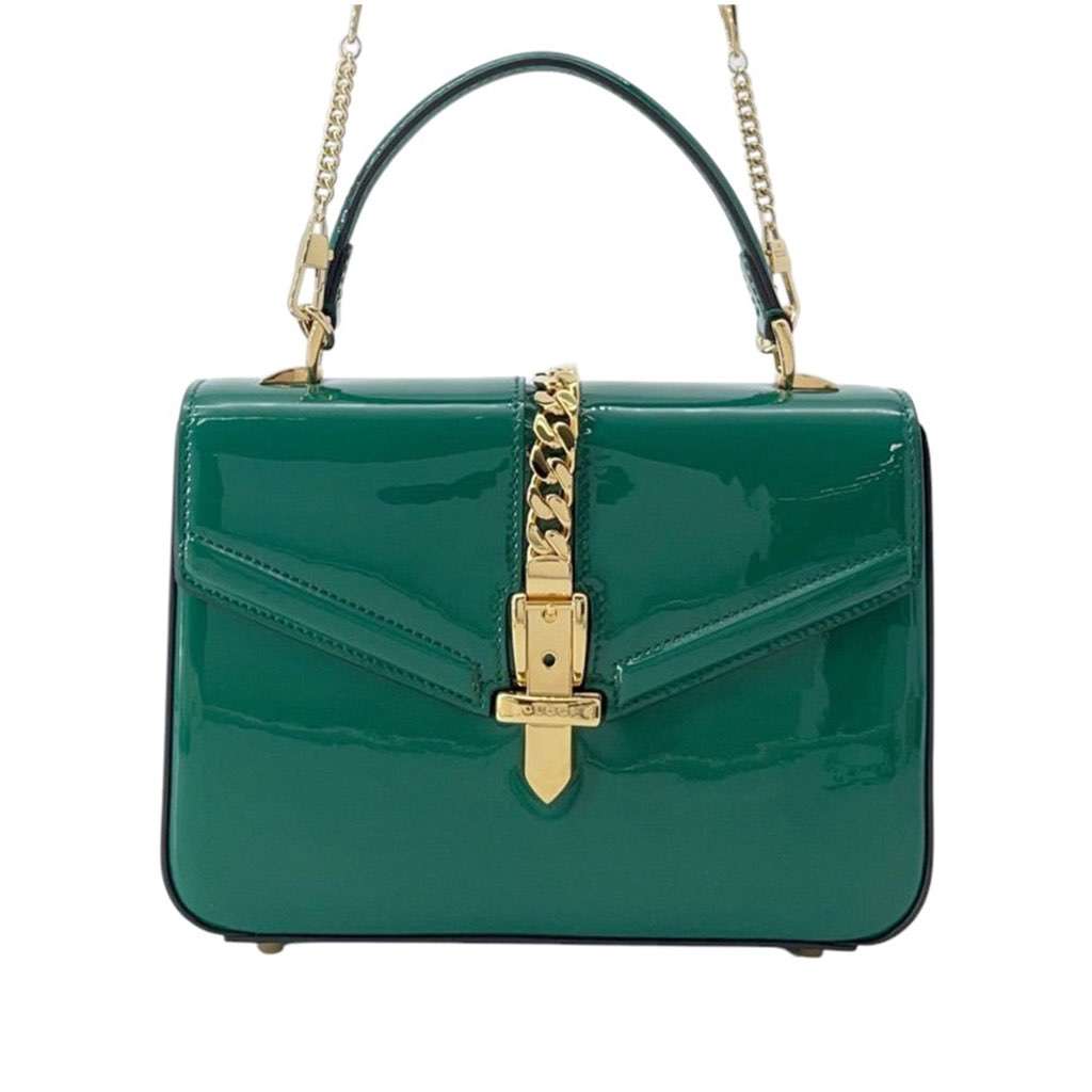 Gucci Mini Patent Sylvie 1969 Top Handle Bag