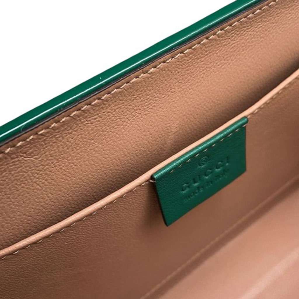 Gucci Mini Patent Sylvie 1969 Top Handle Bag - Side view