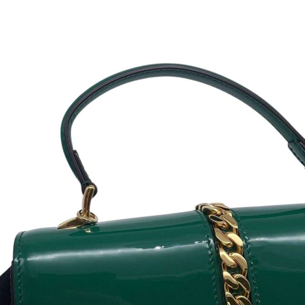 Gucci Mini Patent Sylvie 1969 Top Handle Bag - Image 11