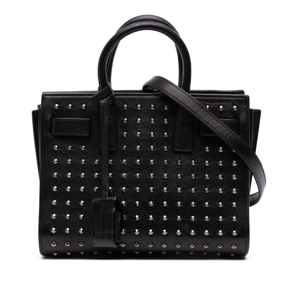 Saint Laurent Nano Studded Leather Sac de Jour Satchel