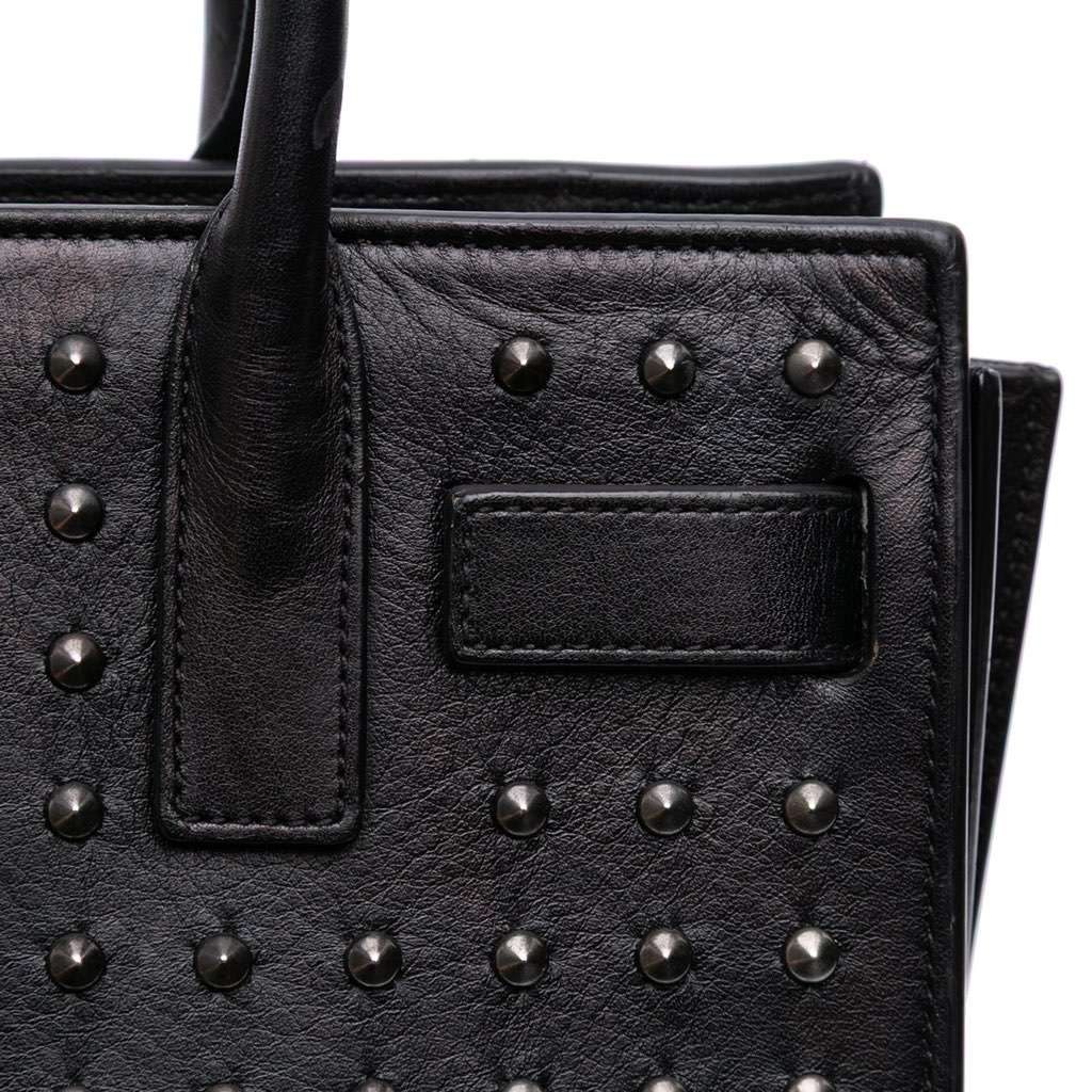 Saint Laurent Nano Studded Leather Sac de Jour Satchel - Image 10