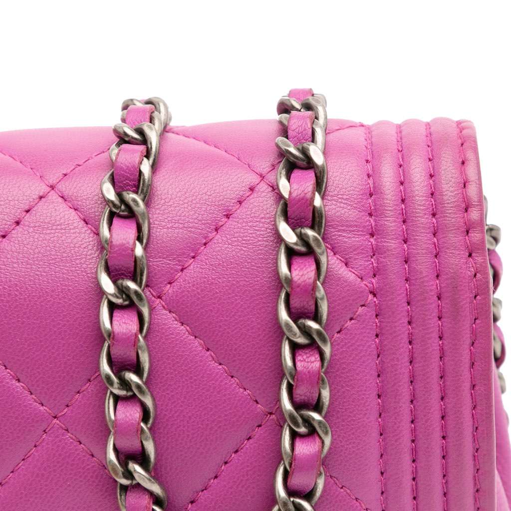 Chanel Lambskin Boy Wallet on Chain - Image 14
