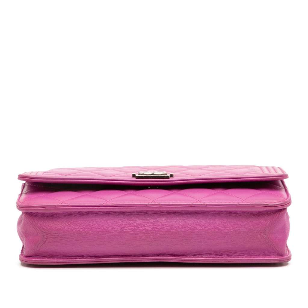 Chanel Lambskin Boy Wallet on Chain - Image 6