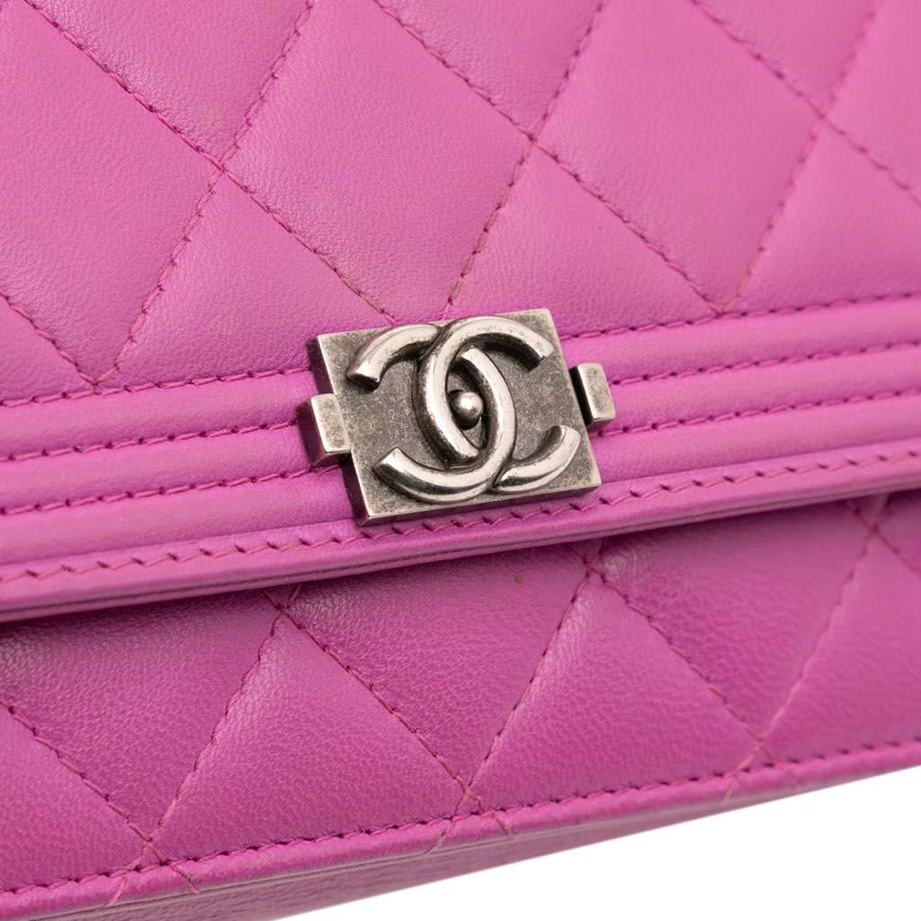 Chanel Lambskin Boy Wallet on Chain - Image 12