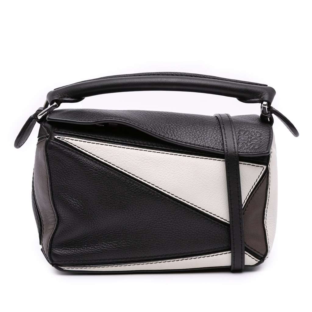 Loewe Mini Tricolor Calfskin Puzzle Satchel