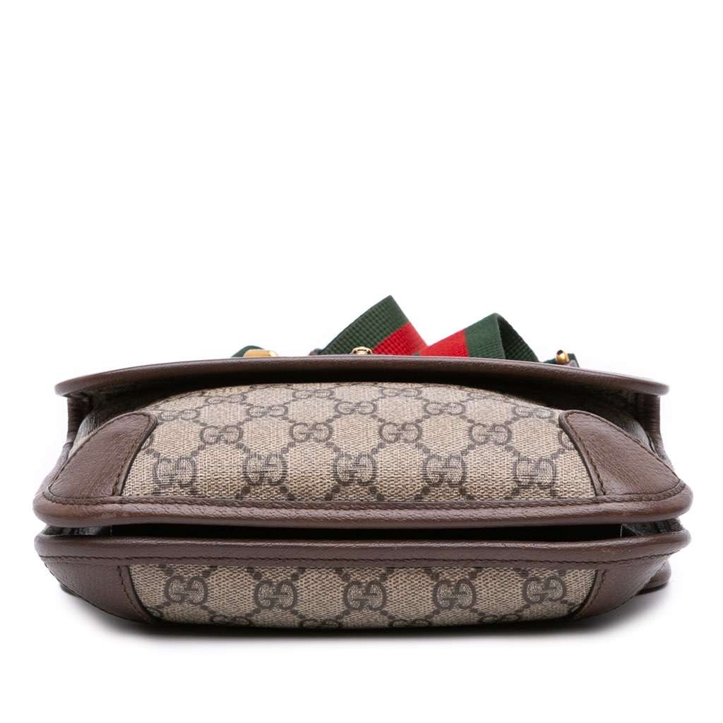 Gucci Small GG Supreme Web Neo Vintage Double Flap Messenger Bag - 3