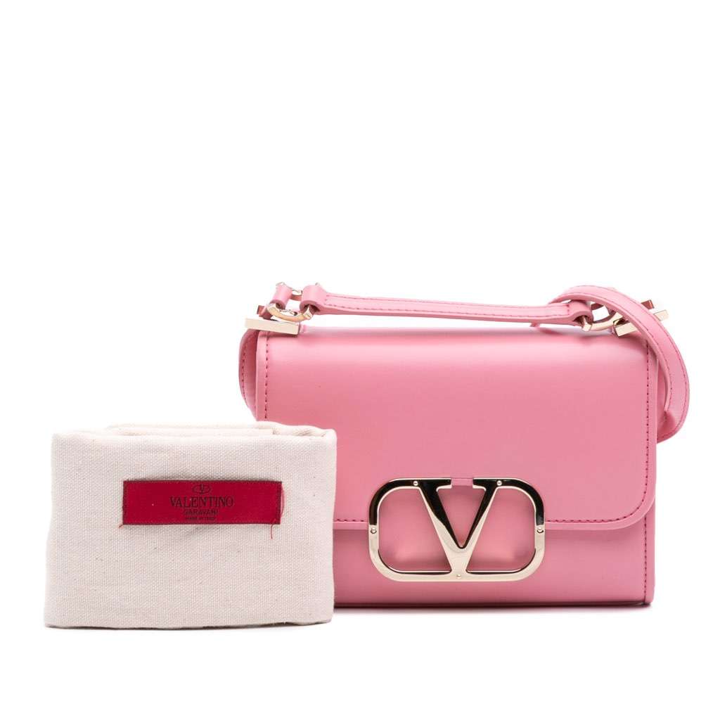 Valentino Small Leather VLogo Type Crossbody - Image 15