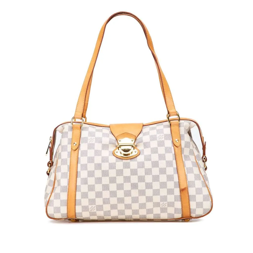 Louis Vuitton Damier Azur Stresa PM White Canvas Good - Front View