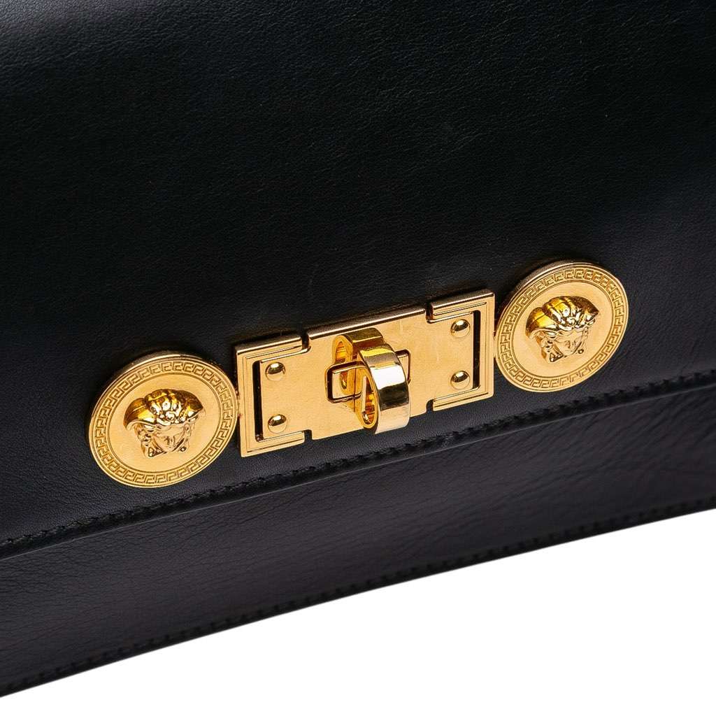 Versace Leather Medusa Flap Chain Shoulder Bag - 5