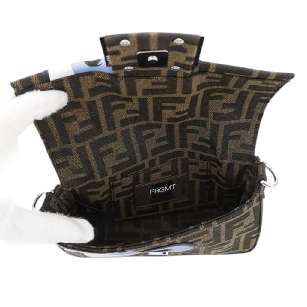 Fendi FRGMT Pokemon Mini Zucca Canvas Baguette Satchel - 4