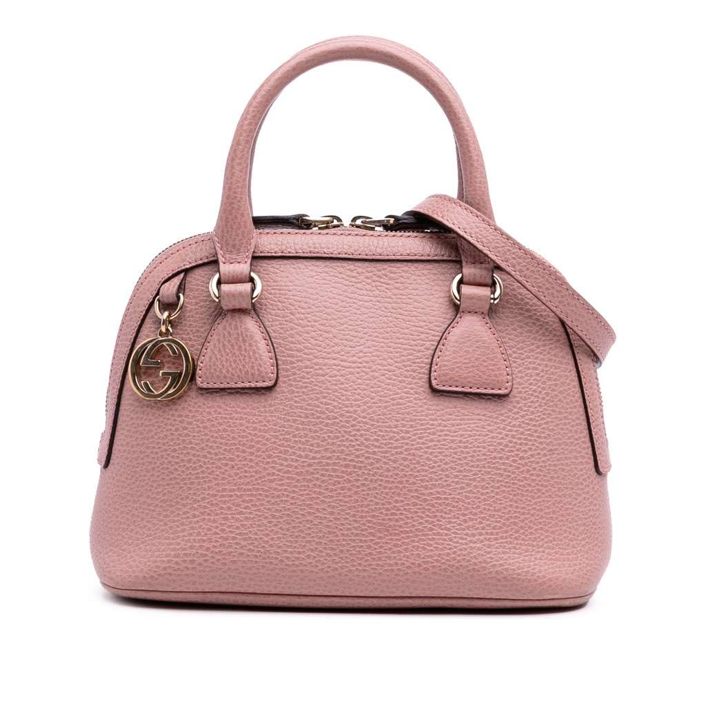 Gucci Mini Leather GG Charm Dome Satchel