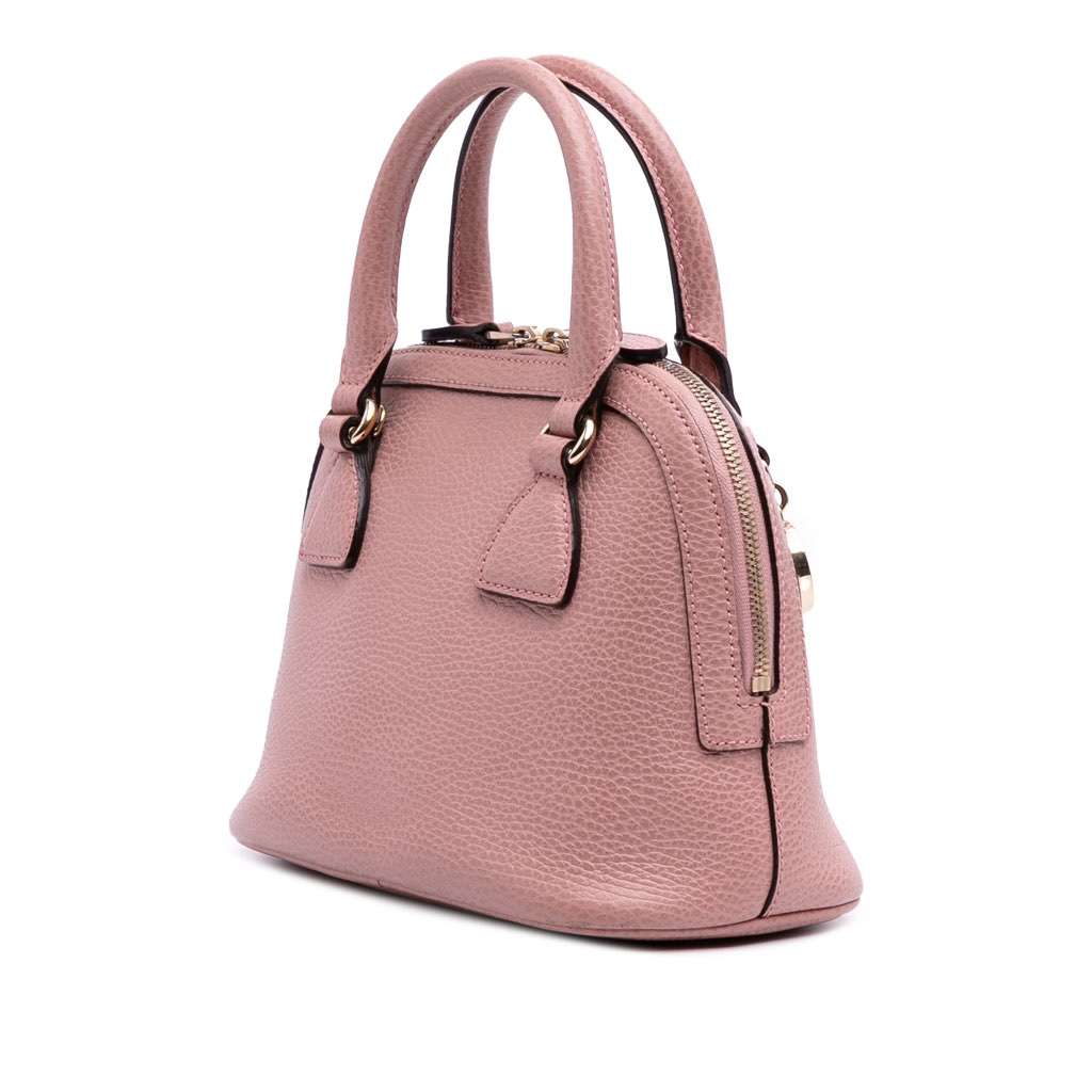 Gucci Mini Leather GG Charm Dome Satchel - 2