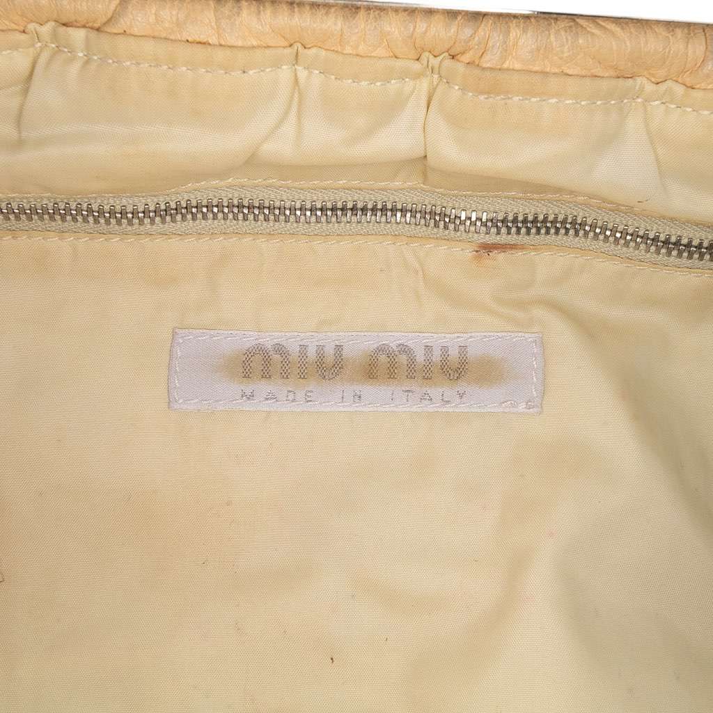 Miu Miu Leather Kiss Lock Shoulder Bag - Side view