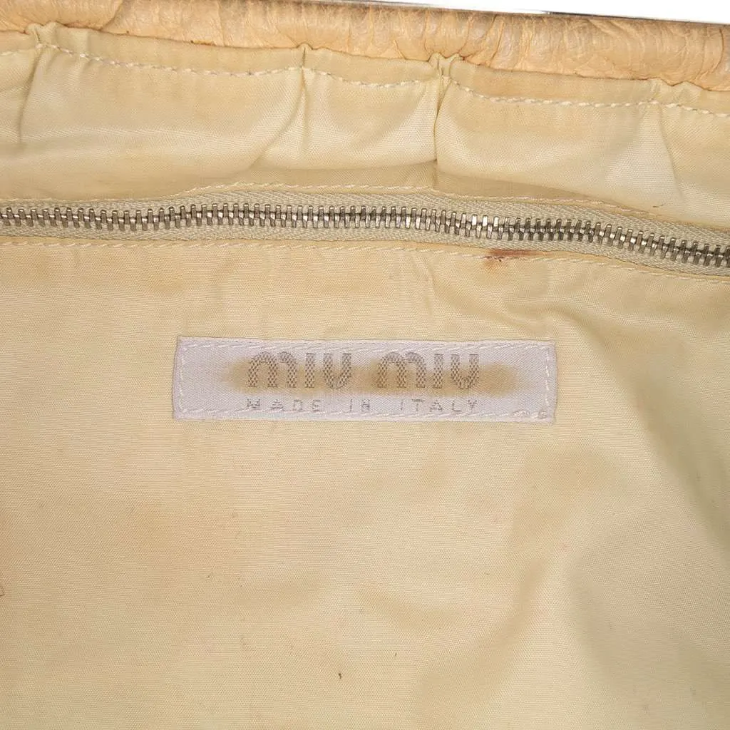 Miu Miu Leather Kiss Lock Shoulder Bag Brown Leather Good - Box View