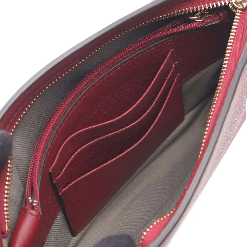 Cartier Leather C De Cartier Clutch Red Leather Good - Inside View