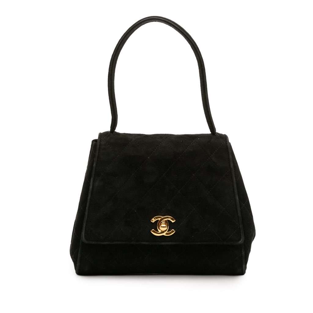 Chanel CC Quilted Velvet Flap