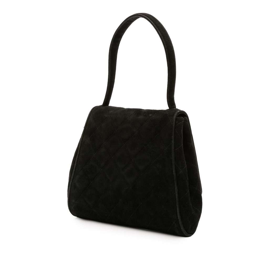 Chanel CC Quilted Velvet Flap - Back view