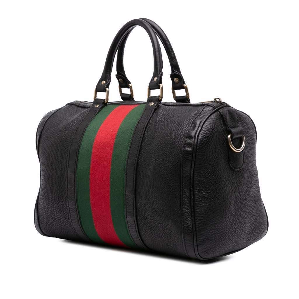 Gucci Calfskin Web Joy Boston Bag - 2