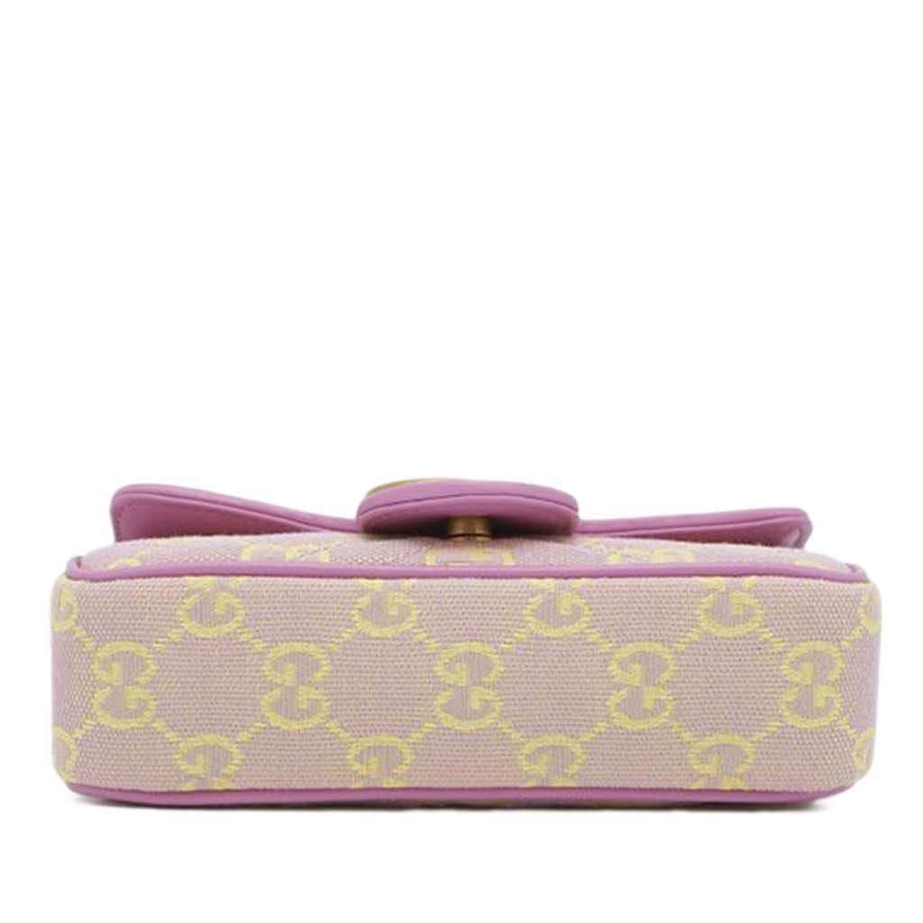 Gucci Super Mini GG Marmont Matelasse Canvas Flap Crossbody - Image 6