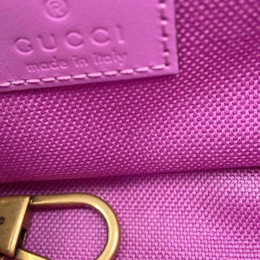 Gucci Super Mini GG Marmont Matelasse Canvas Flap Crossbody - Detail 1