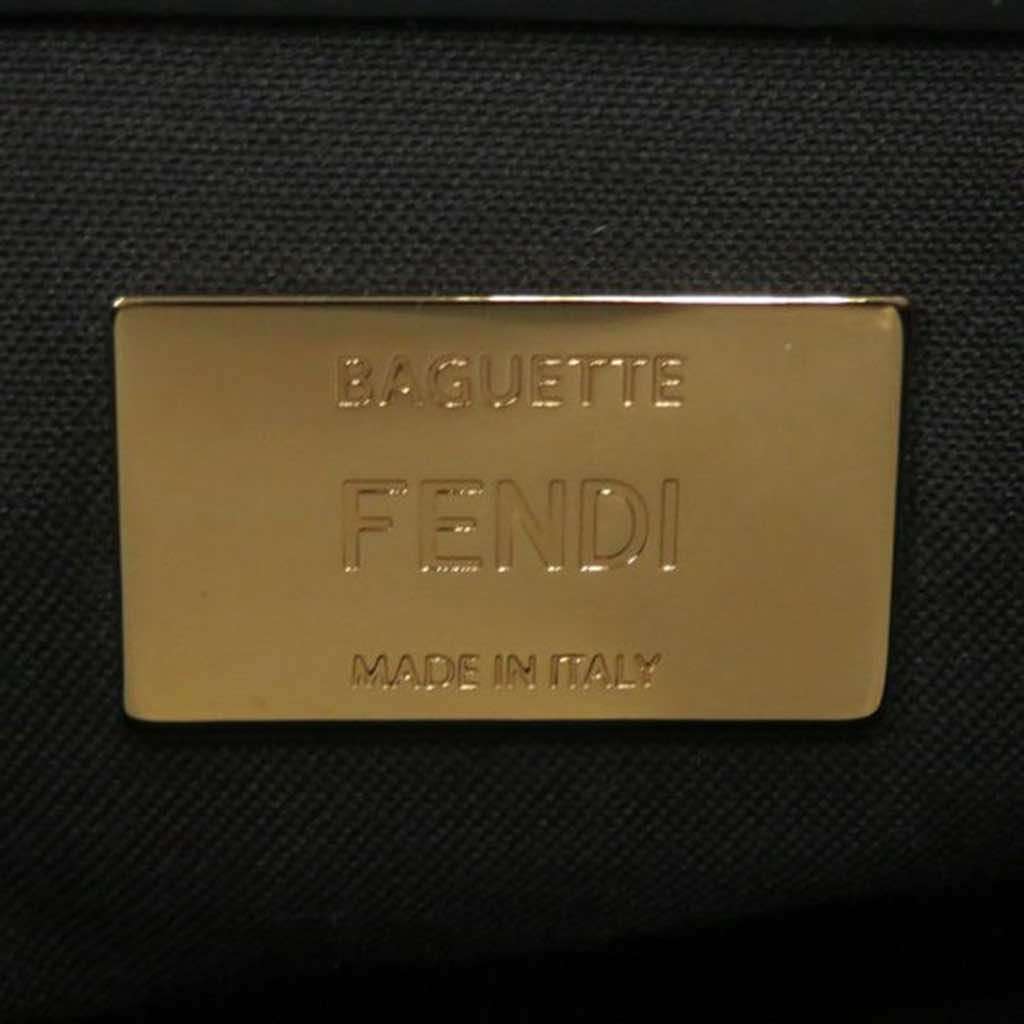 Fendi Zucca Glazed Fabric Cage Baguette - Detail 1