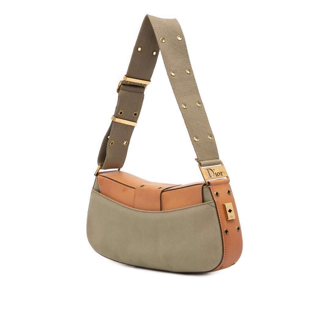 Dior Canvas and Leather Street Chic Columbus Shoulder Bag - 2