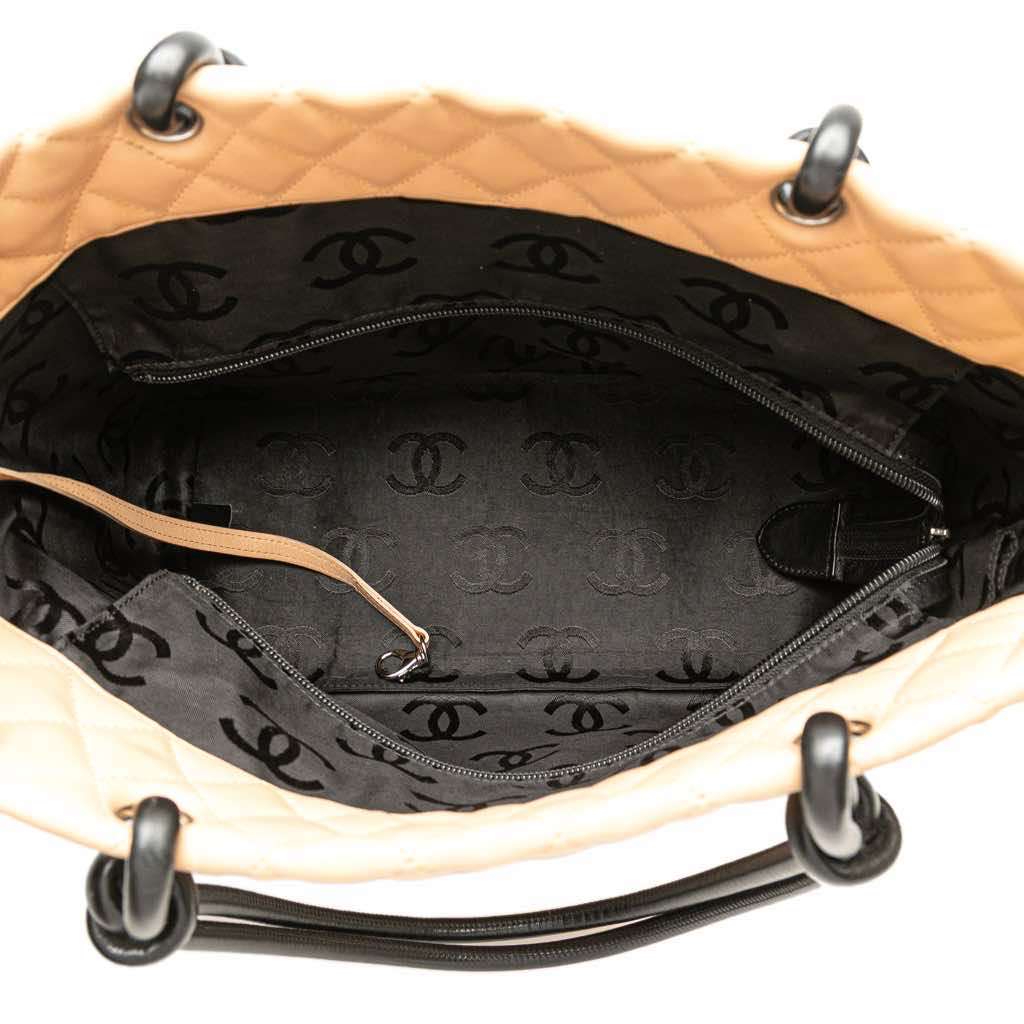 Chanel Large Quilted Lambskin Cambon Ligne Tote - 4