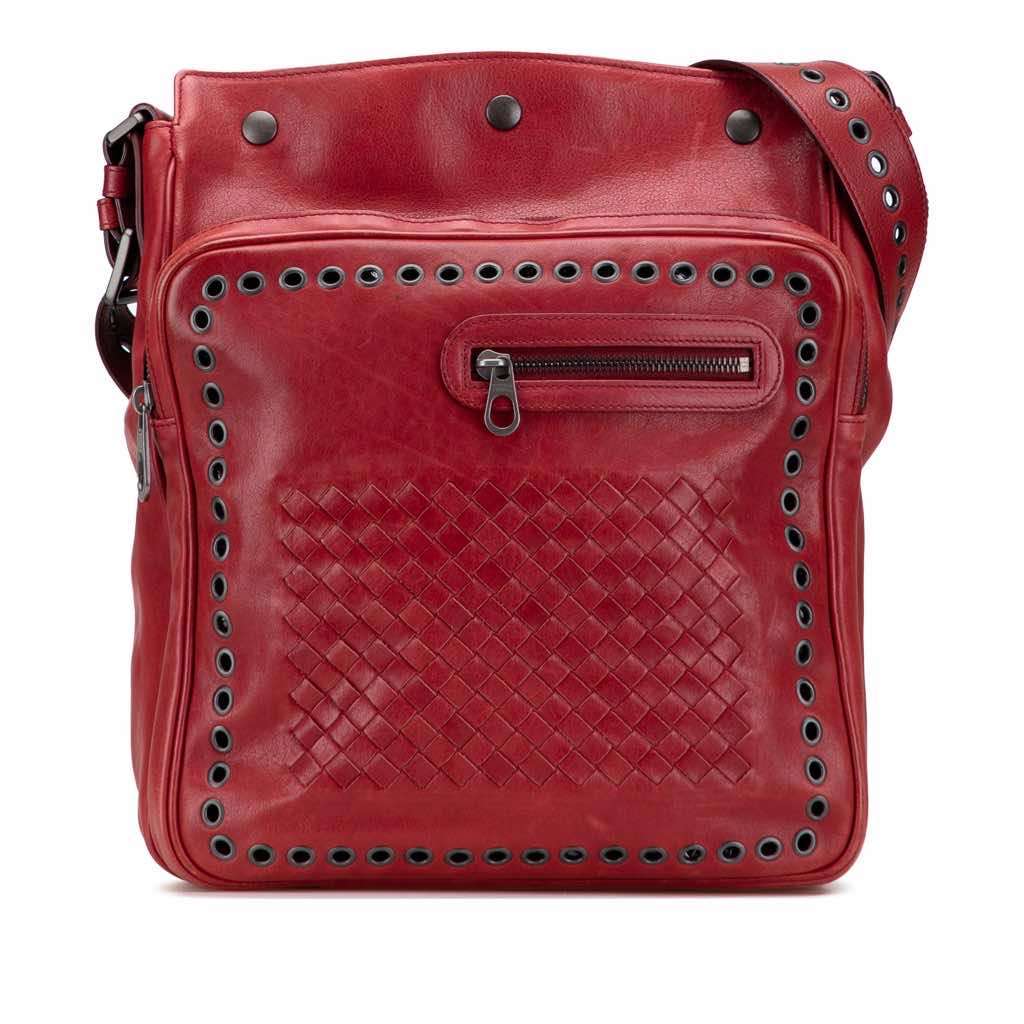 Bottega Veneta Nappa Intrecciato Grommet Crossbody