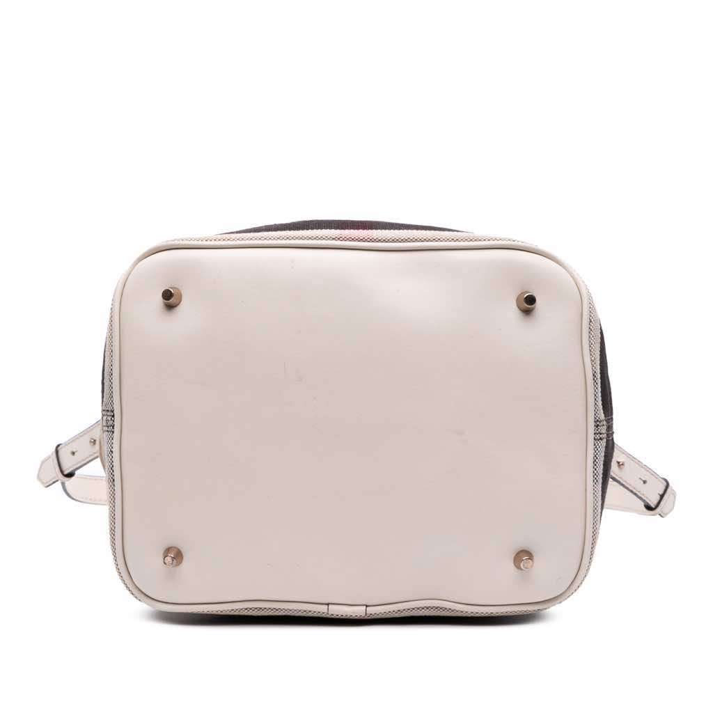 Burberry Medium Mega Check Canvas Ashby Bucket Bag - 3