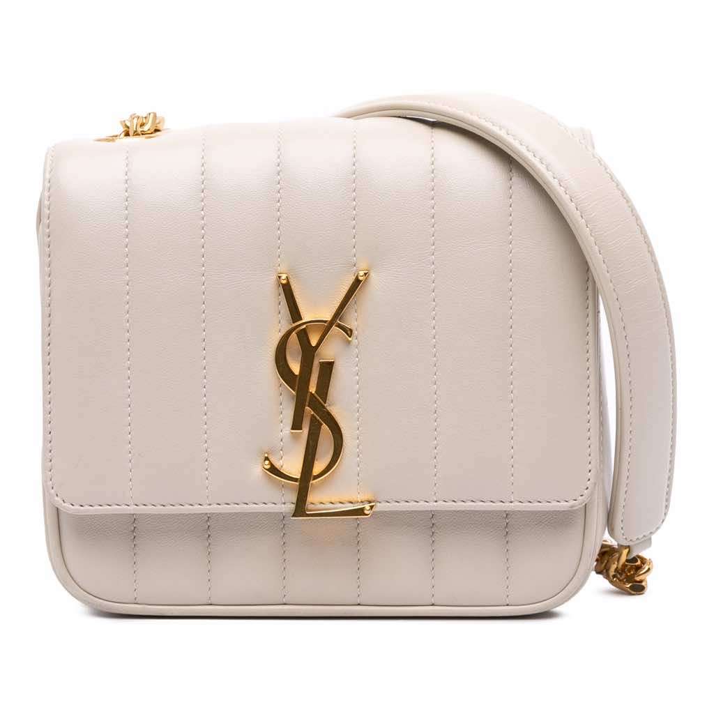 Saint Laurent Small Lambskin Monogram Vicky Chain Bag