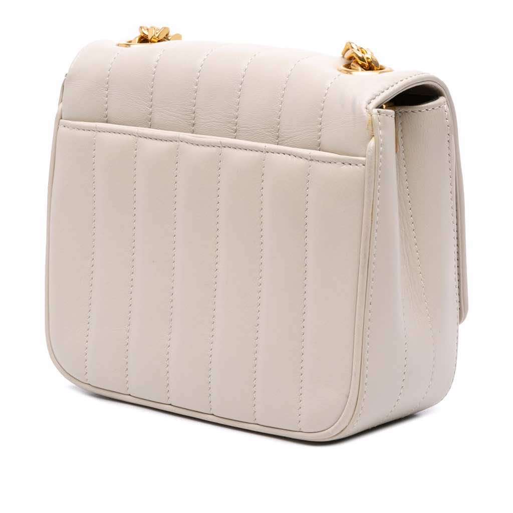 Saint Laurent Small Lambskin Monogram Vicky Chain Bag - Back view