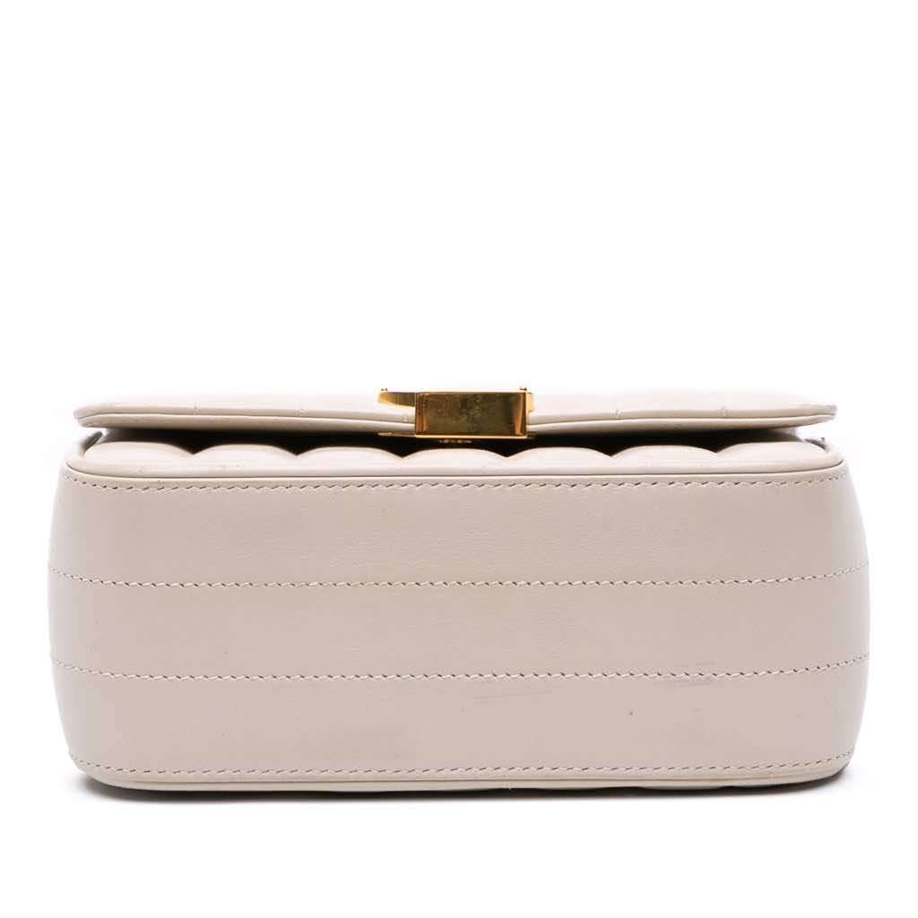 Saint Laurent Small Lambskin Monogram Vicky Chain Bag - Image 6