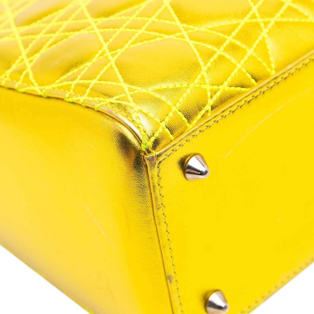 Dior Anselm Reyle Medium Metallic Lambskin Cannage Lady Dior - Image 13