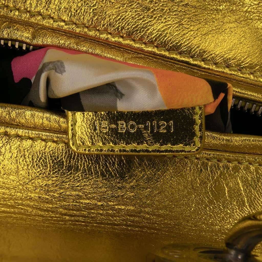 Dior Anselm Reyle Medium Metallic Lambskin Cannage Lady Dior - Detail 1