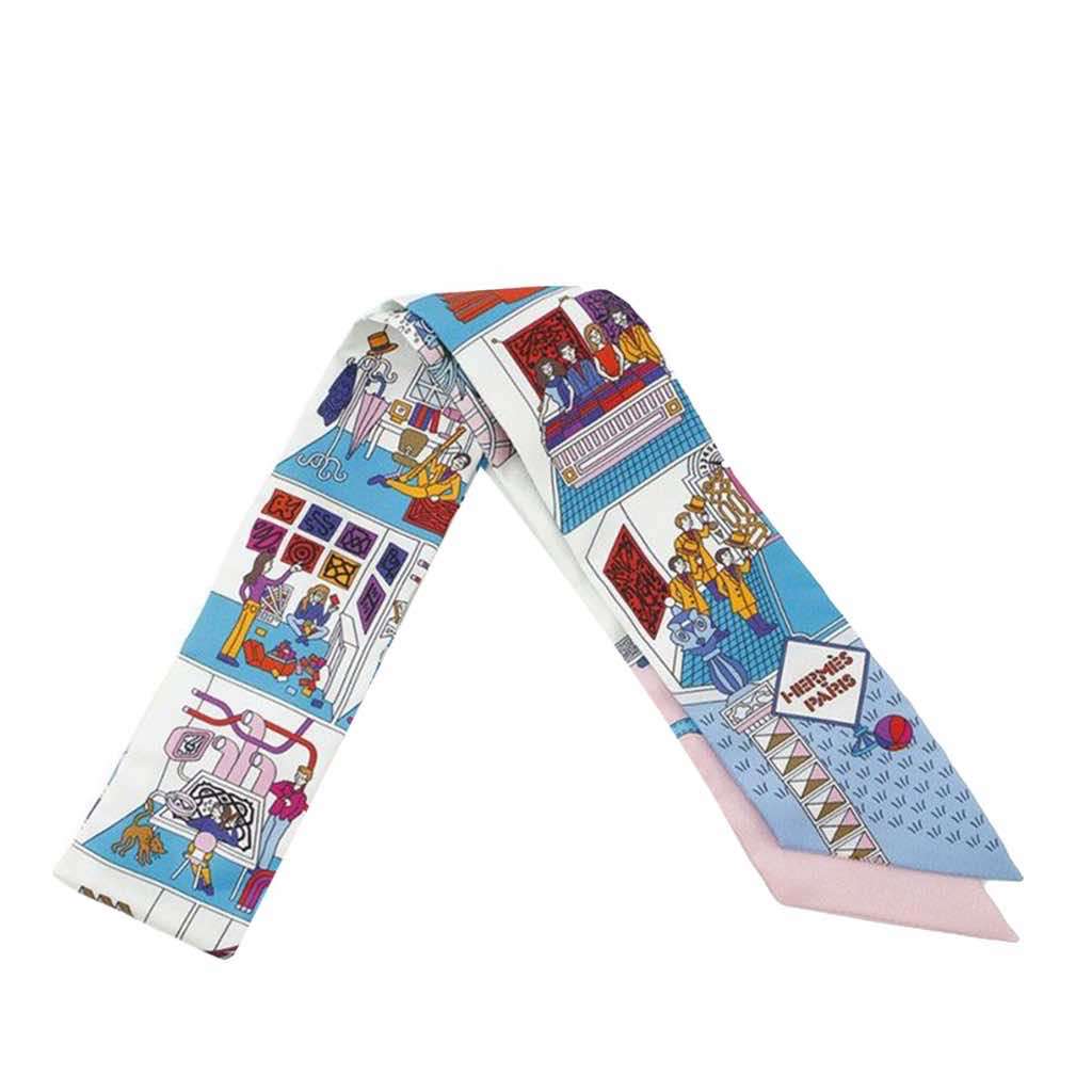 Hermès La Maison des Carres Silk Twilly Scarf