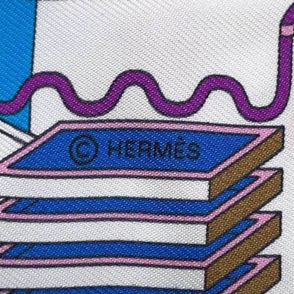 Hermès La Maison des Carres Silk Twilly Scarf - Side view