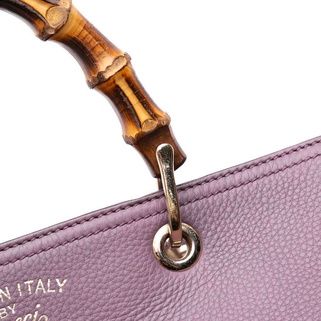 Gucci Medium Calfskin Bamboo Shopper Satchel - Image 11