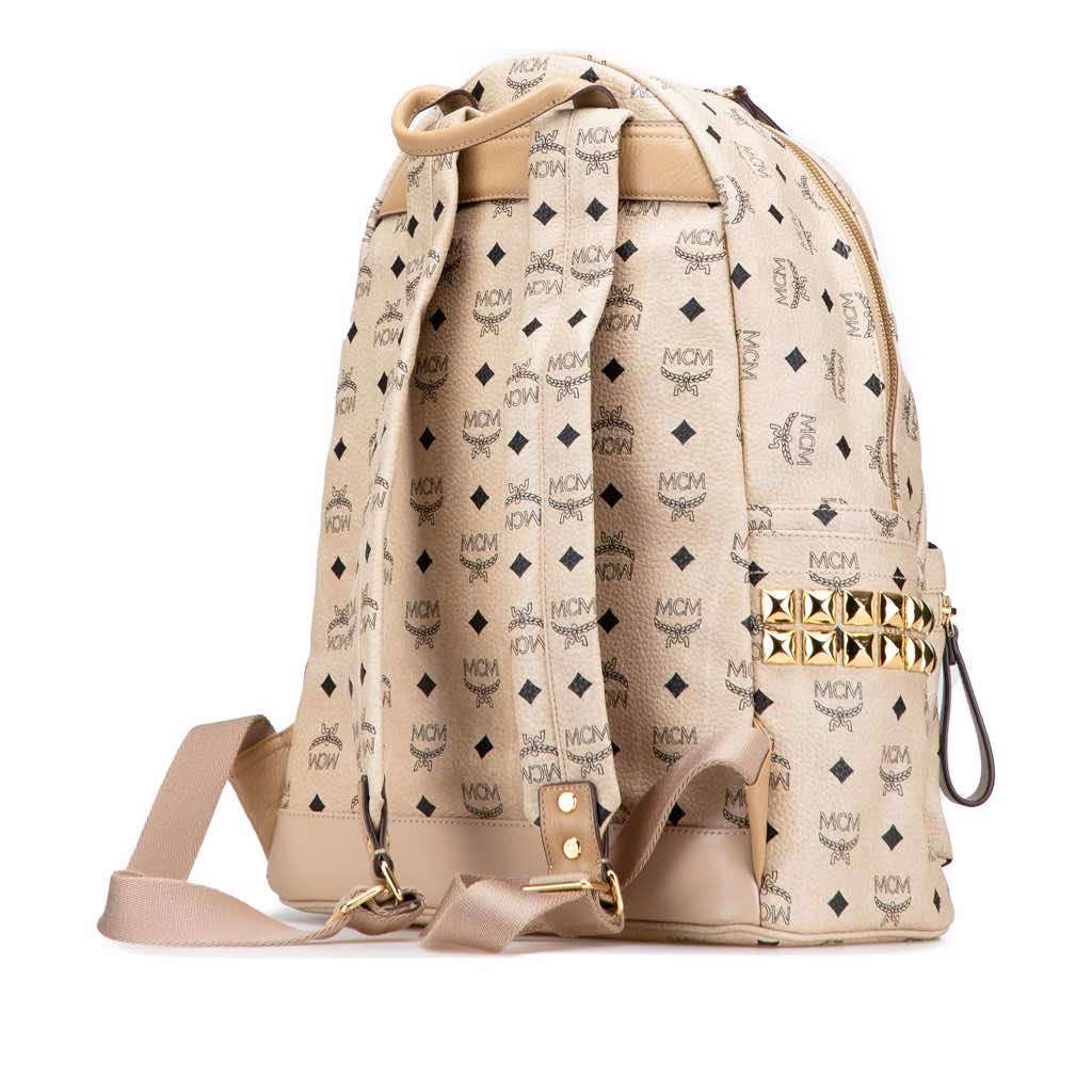 Mcm Medium Studded Visetos Coated Canvas Stark Backpack - 2