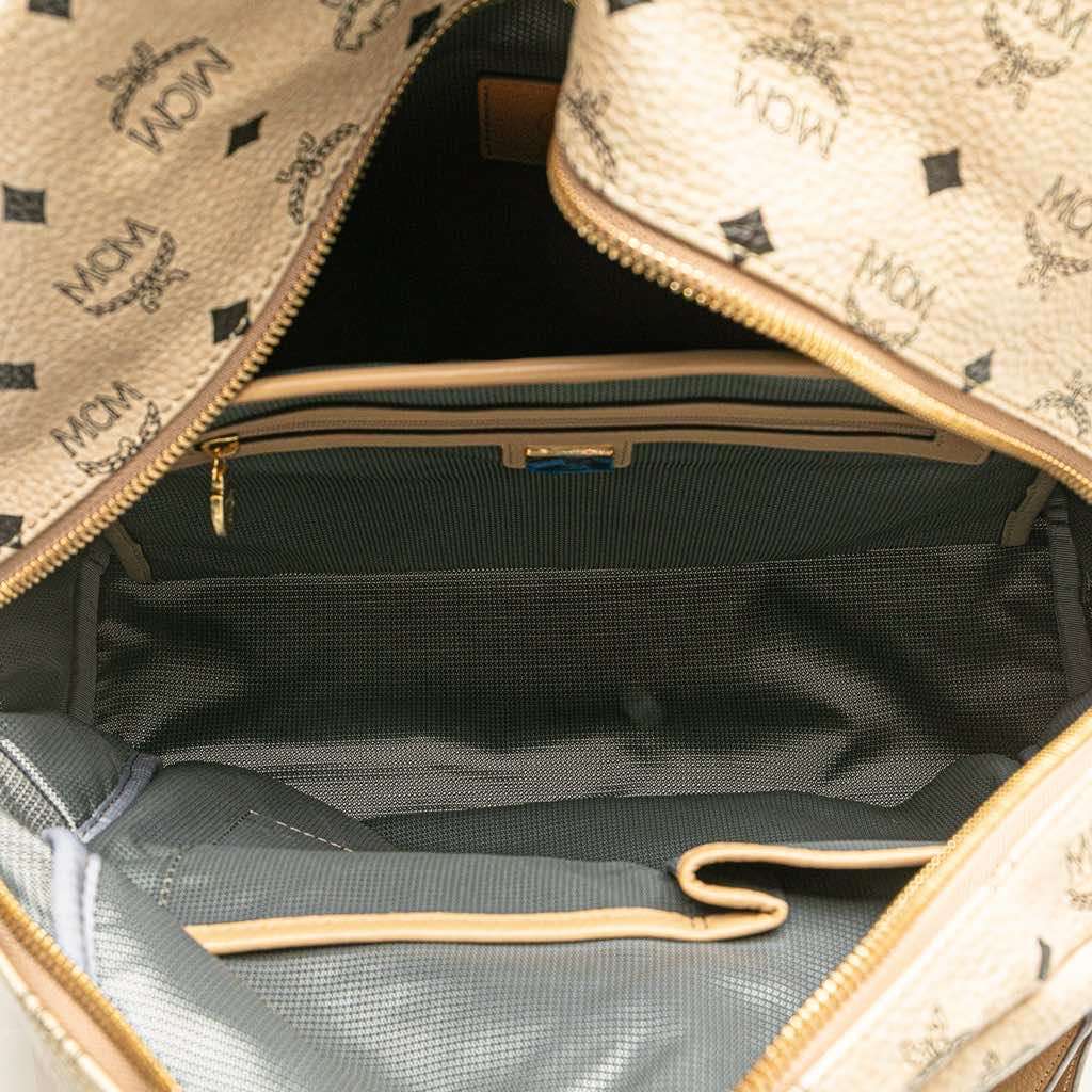 Mcm Medium Studded Visetos Coated Canvas Stark Backpack - 4