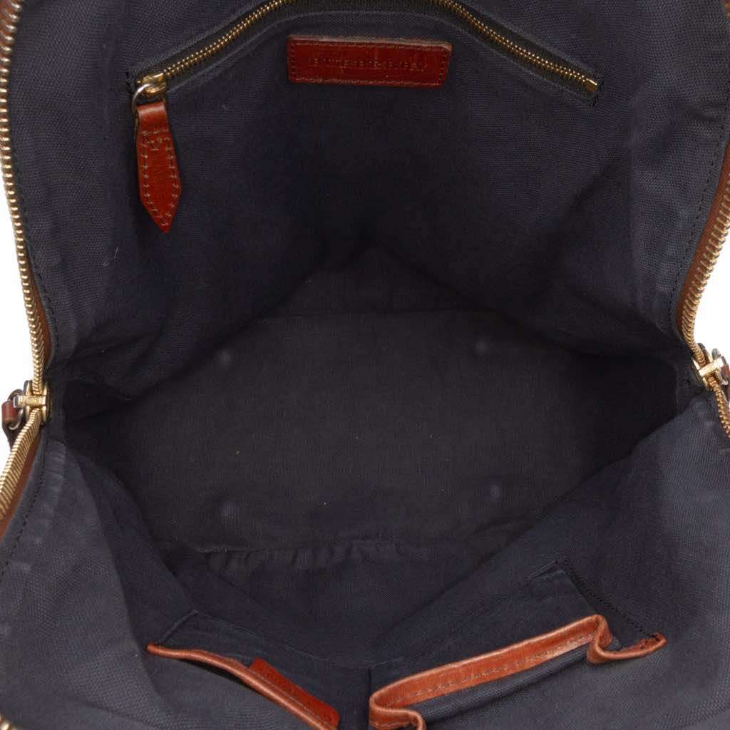 Burberry Small Leather Trimmed House Check Canvas Bridle Orchard Satchel - 4