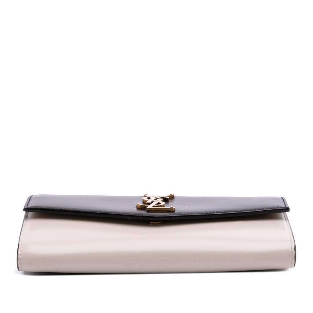 Saint Laurent Bicolor Calfskin Uptown Chain Wallet - Image 6